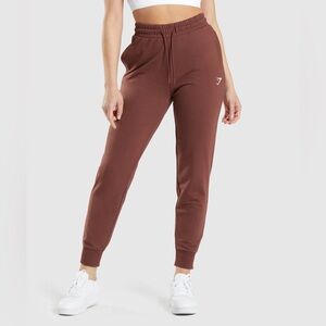 Gymshark Women’s Fleece Drawstring Joggers in Cherry Brown Size S